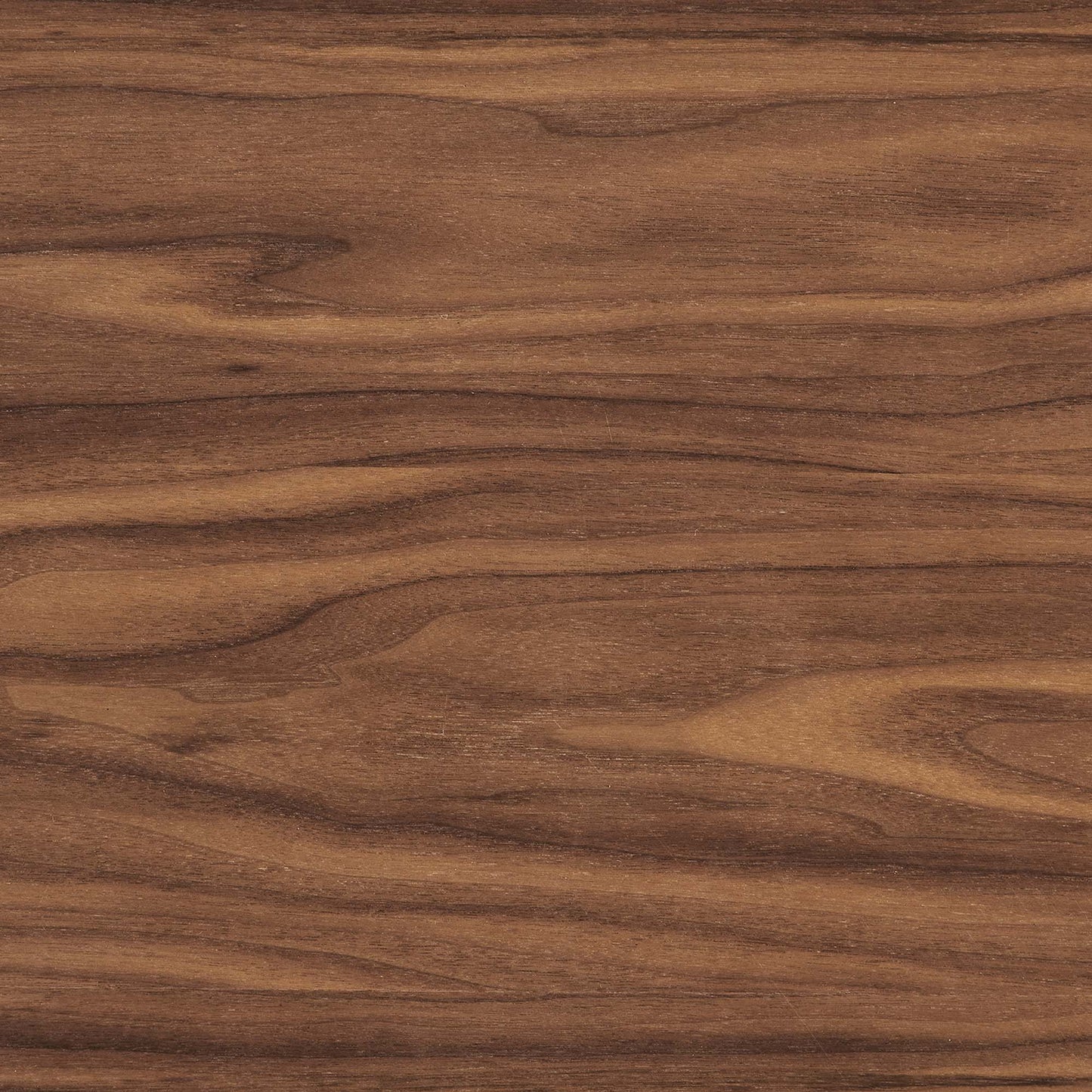 Walnut wood round dining table top with rich brown tones and flowing grain; smooth plank-style finish.