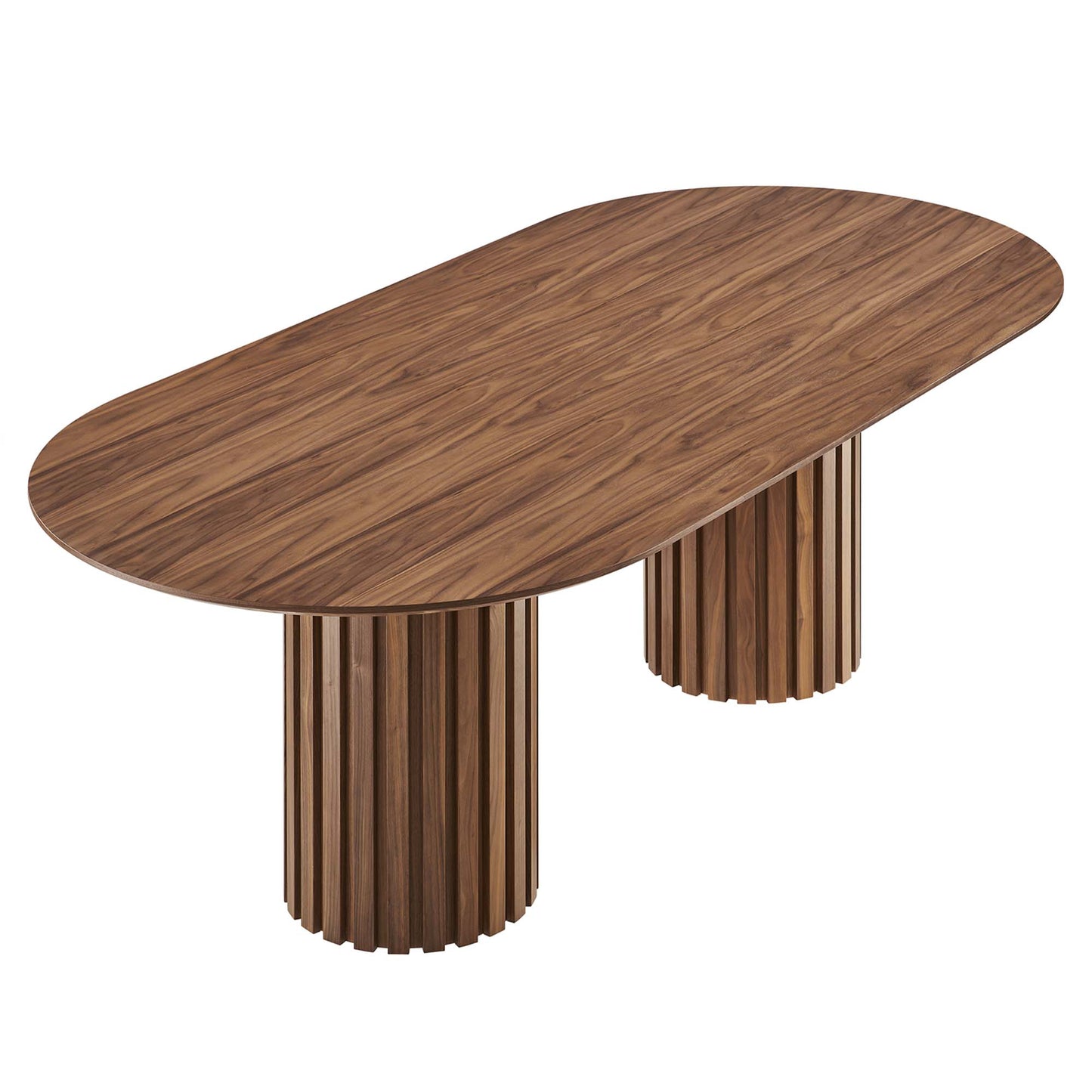 Modway - Senja 95" Oval Dining Table by Modway  Bar and Dining Bar and Dining Tables Brown - EEI-6065-WAL-SET