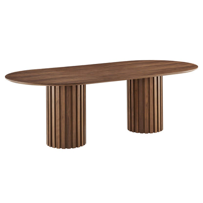 Modway - Senja 95" Oval Dining Table by Modway  Bar and Dining Bar and Dining Tables Brown - EEI-6065-WAL-SET