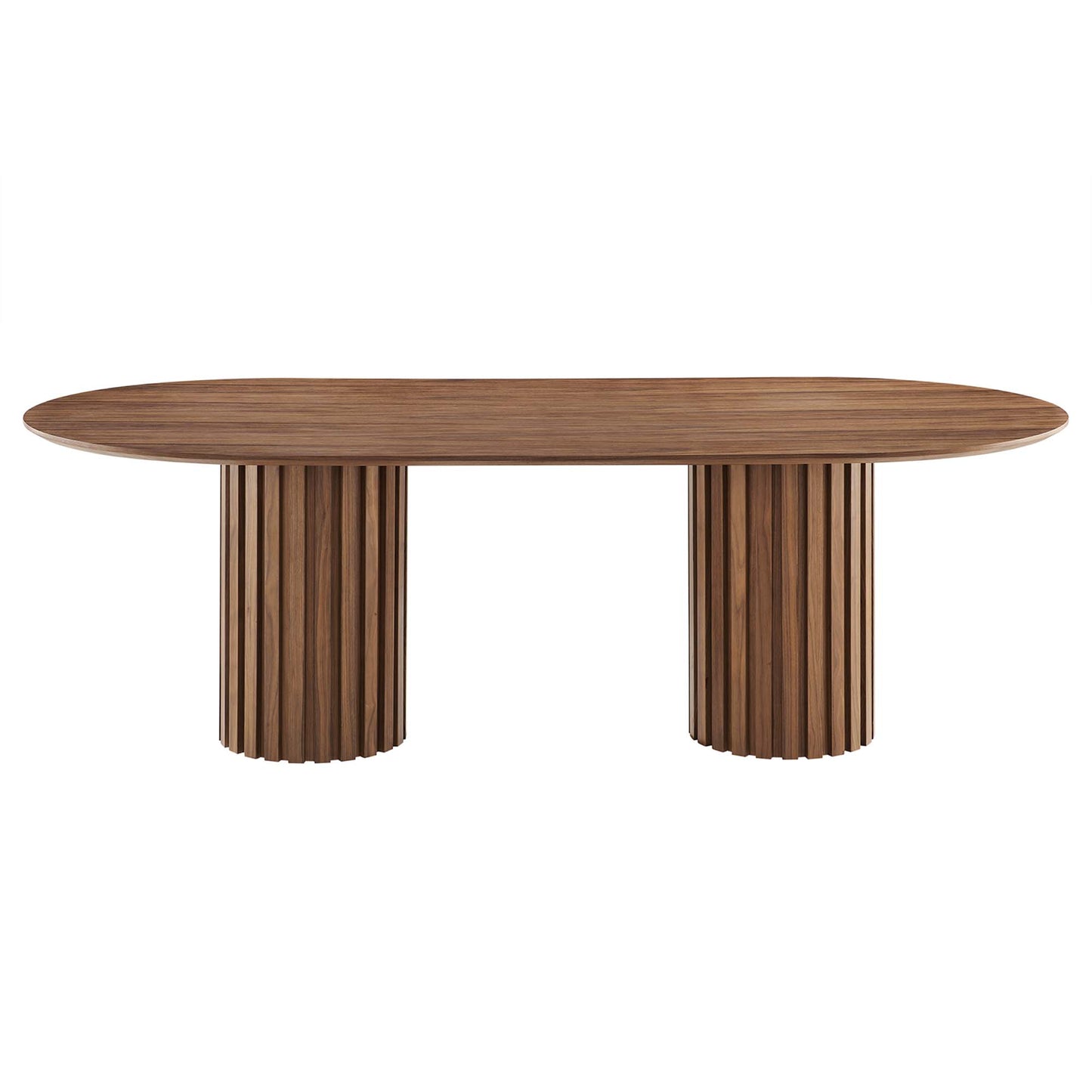 Modway - Senja 95" Oval Dining Table by Modway  Bar and Dining Bar and Dining Tables Brown - EEI-6065-WAL-SET