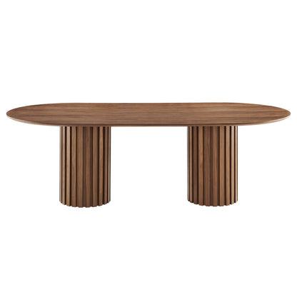 Modway - Senja 95" Oval Dining Table by Modway  Bar and Dining Bar and Dining Tables Brown - EEI-6065-WAL-SET