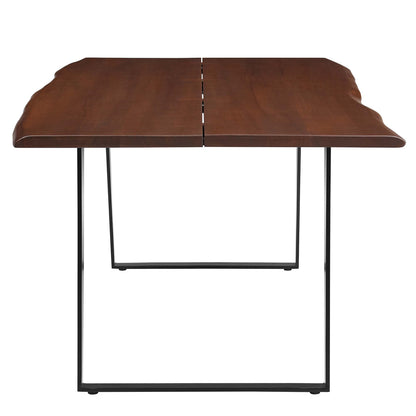 Modway - Viggo 74" Live Edge Acacia Wood Dining Table by Modway  Bar and Dining Bar and Dining Tables Brown - EEI-6069-BLK-WAL