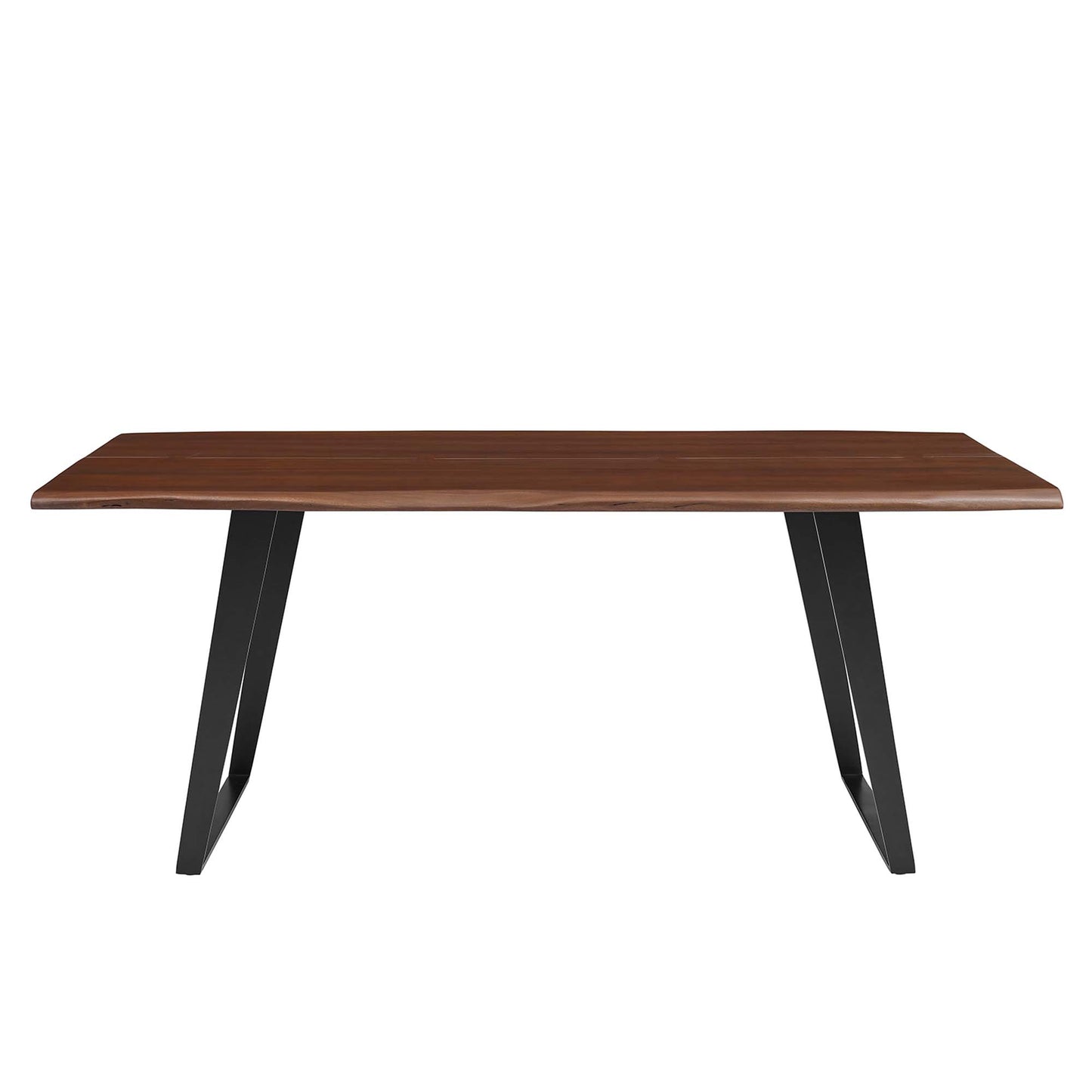 Modway - Viggo 74" Live Edge Acacia Wood Dining Table by Modway  Bar and Dining Bar and Dining Tables Brown - EEI-6069-BLK-WAL
