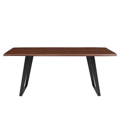 Modway - Viggo 74" Live Edge Acacia Wood Dining Table by Modway  Bar and Dining Bar and Dining Tables Brown - EEI-6069-BLK-WAL