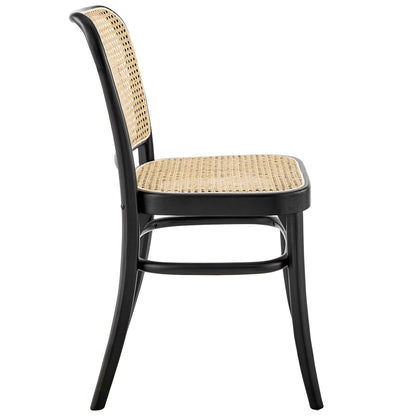 Modway - Winona Wood Dining Side Chair Set of 2 by Modway  Bar and Dining Dining Chairs Black - EEI-6078-BLK