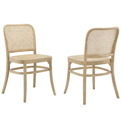 Modway - Winona Wood Dining Side Chair Set of 2 by Modway  Bar and Dining Dining Chairs Gray - EEI-6078-GRY