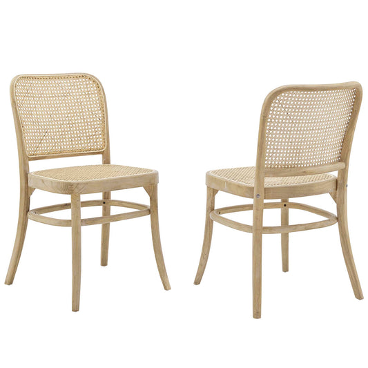 Modway - Winona Wood Dining Side Chair Set of 2 by Modway  Bar and Dining Dining Chairs Gray - EEI-6078-GRY