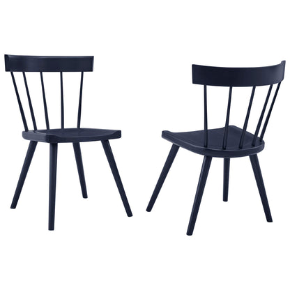 Modway Outlet Sutter Wood Dining Side Chair Set of 2 by Modway  Bar and Dining Furniture Midnight - EEI-6082-MID