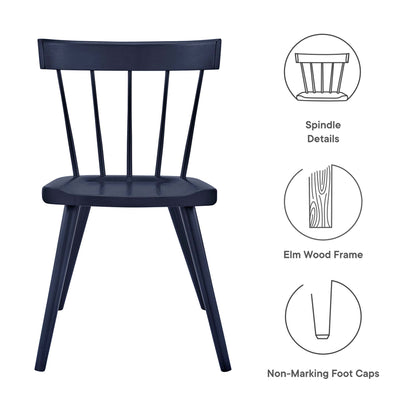 Modway Outlet Sutter Wood Dining Side Chair Set of 2 by Modway  Bar and Dining Furniture Midnight - EEI-6082-MID