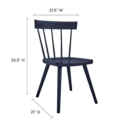 Modway Outlet Sutter Wood Dining Side Chair Set of 2 by Modway  Bar and Dining Furniture Midnight - EEI-6082-MID