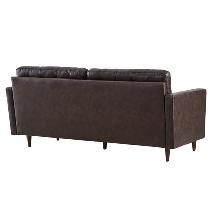 Modway Outlet Exalt Tufted Leather Sofa by Modway  Living Room Furniture Brown - EEI-6099-BRN
