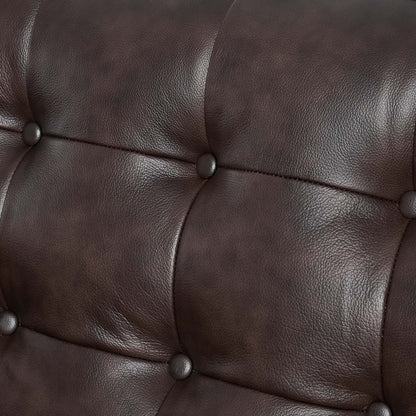 Modway Outlet Exalt Tufted Leather Sofa by Modway  Living Room Furniture Brown - EEI-6099-BRN