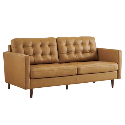 Modway Outlet Exalt Tufted Leather Sofa by Modway  Living Room Furniture Tan - EEI-6099-TAN