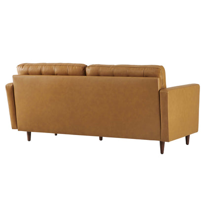 Modway Outlet Exalt Tufted Leather Sofa by Modway  Living Room Furniture Tan - EEI-6099-TAN