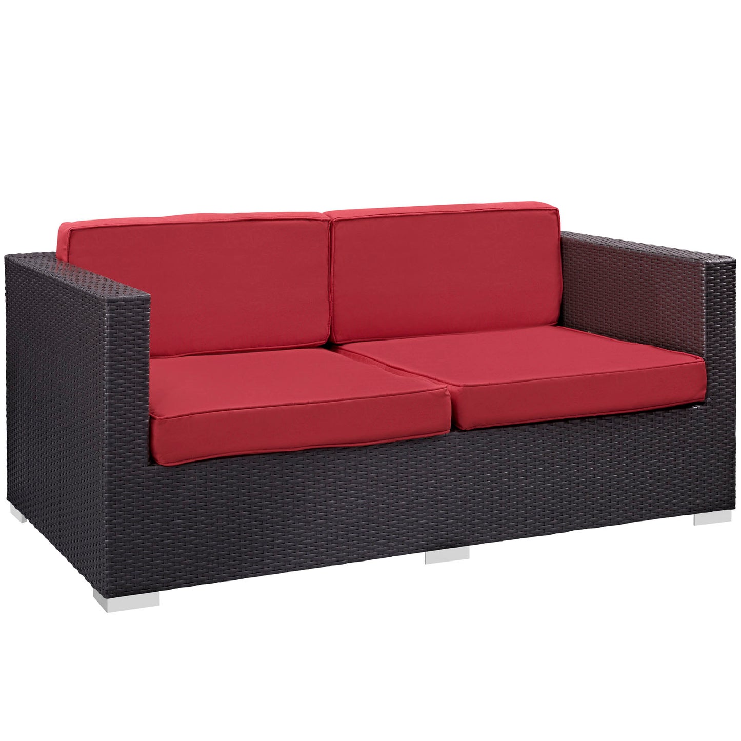 Modway Outlet Venice 8 Piece Outdoor Patio Sofa Set by Modway  Outdoor Furniture Furniture Espresso Red - EEI-610-EXP-RED-SET