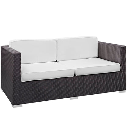 Modway - Venice 8 Piece Outdoor Patio Sofa Set by Modway  Outdoor Furniture Sofa Sectionals White - EEI-610-EXP-WHI-SET