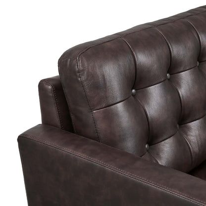 Modway Outlet Exalt Tufted Leather Loveseat by Modway  Living Room Furniture Brown - EEI-6100-BRN