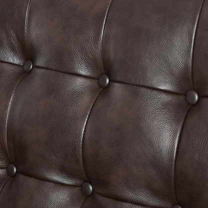 Modway Outlet Exalt Tufted Leather Loveseat by Modway  Living Room Furniture Brown - EEI-6100-BRN