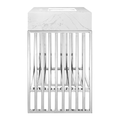 Modway - Gridiron 30" Bathroom Vanity by Modway  Bathroom Vanities Silver - EEI-6105-WHI-SLV