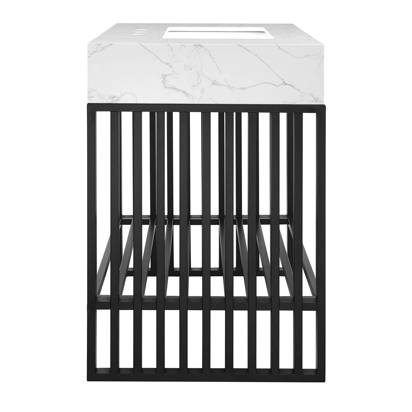 Modway - Gridiron 36" Bathroom Vanity by Modway  Bathroom Vanities Black - EEI-6108-WHI-BLK