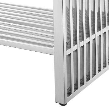 Modway - Gridiron 48" Bathroom Vanity by Modway  Bathroom Vanities Silver - EEI-6109-WHI-SLV