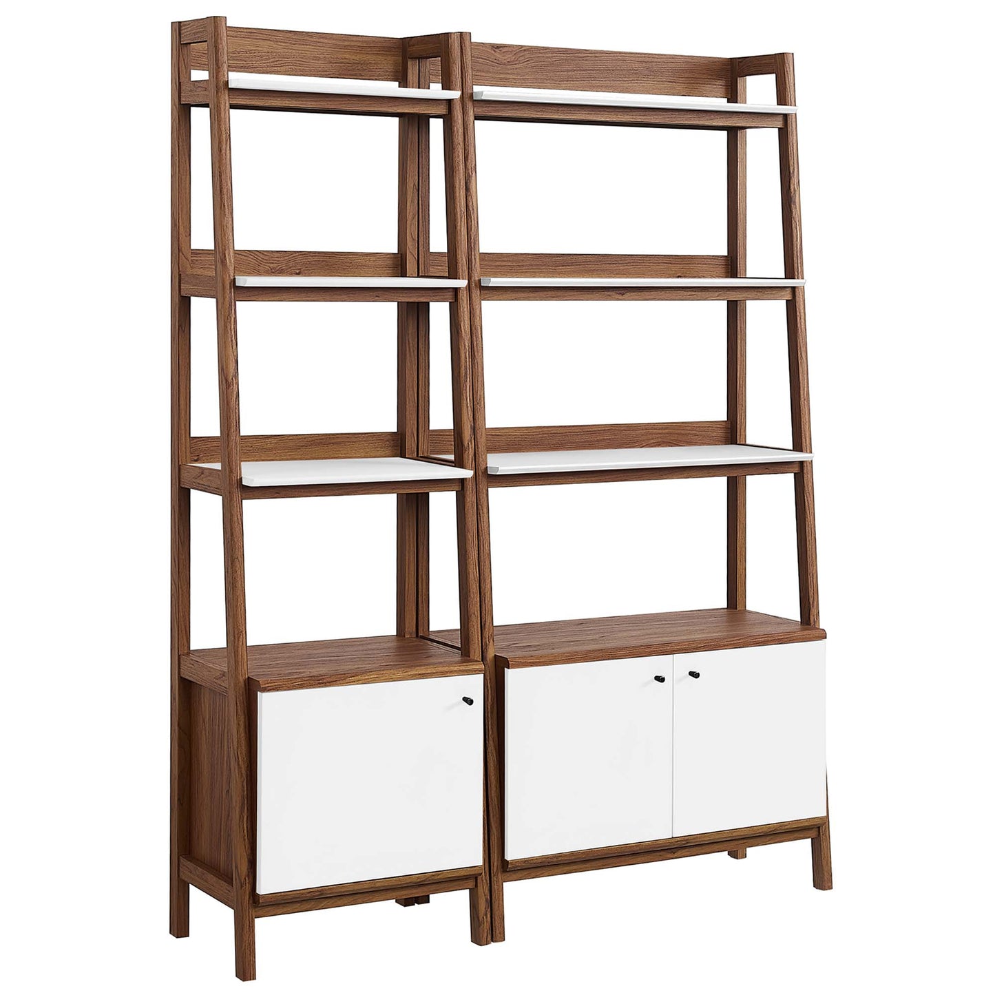 Modway - Bixby Wood Bookshelves Set of 2 by Modway  Living Room Decor White - EEI-6113-WAL-WHI