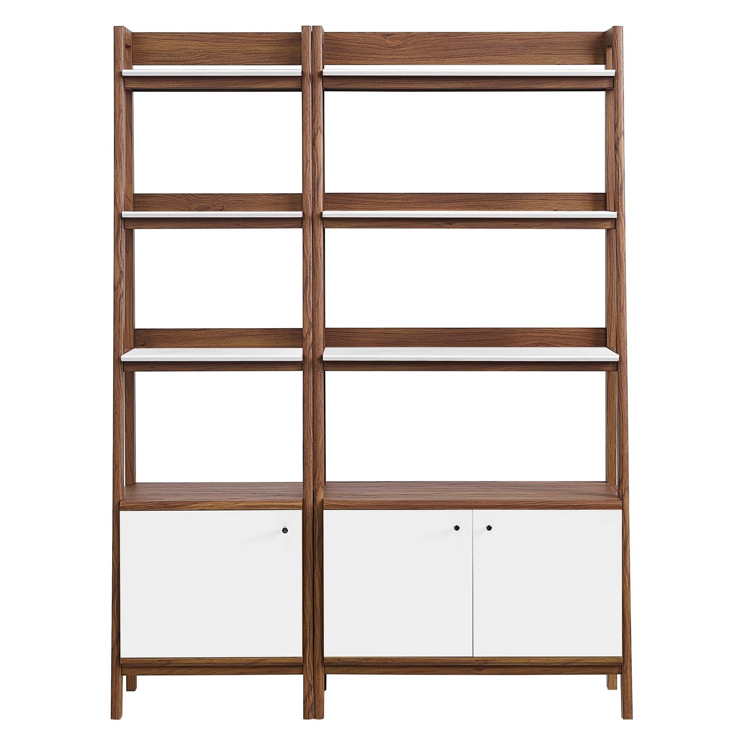 Modway - Bixby Wood Bookshelves Set of 2 by Modway  Living Room Decor White - EEI-6113-WAL-WHI