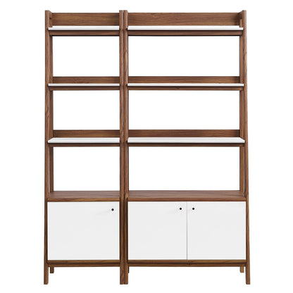 Modway - Bixby Wood Bookshelves Set of 2 by Modway  Living Room Decor White - EEI-6113-WAL-WHI