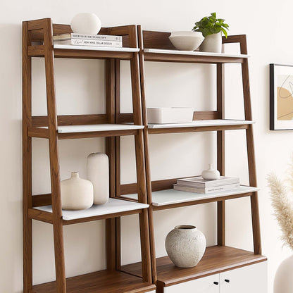 Modway - Bixby Wood Bookshelves Set of 2 by Modway  Living Room Decor White - EEI-6113-WAL-WHI