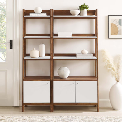 Modway - Bixby Wood Bookshelves Set of 2 by Modway  Living Room Decor White - EEI-6113-WAL-WHI