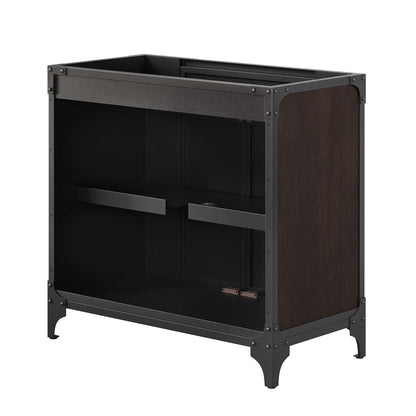 Modway - Steamforge 36" Bathroom Vanity Cabinet (Sink Basin Not Included) by Modway  Bathroom Vanities Brown - EEI-6129-BLK-WAL