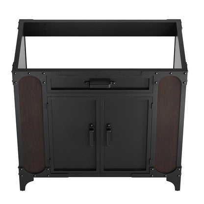 Modway - Steamforge 36" Bathroom Vanity Cabinet (Sink Basin Not Included) by Modway  Bathroom Vanities Brown - EEI-6129-BLK-WAL