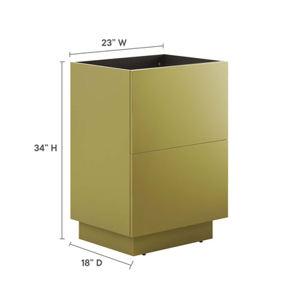 Modway Outlet Quantum 32" Bathroom Vanity Cabinet (Sink Basin Not Included) by Modway  Bathroom Furniture Gold - EEI-6132-GLD