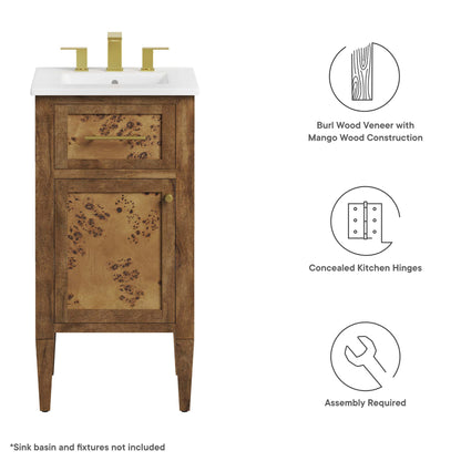 Modway - Elysian 18" Wood Bathroom Vanity Cabinet (Sink Basin Not Included) by Modway  Bathroom Vanities Brown - EEI-6136-BRN