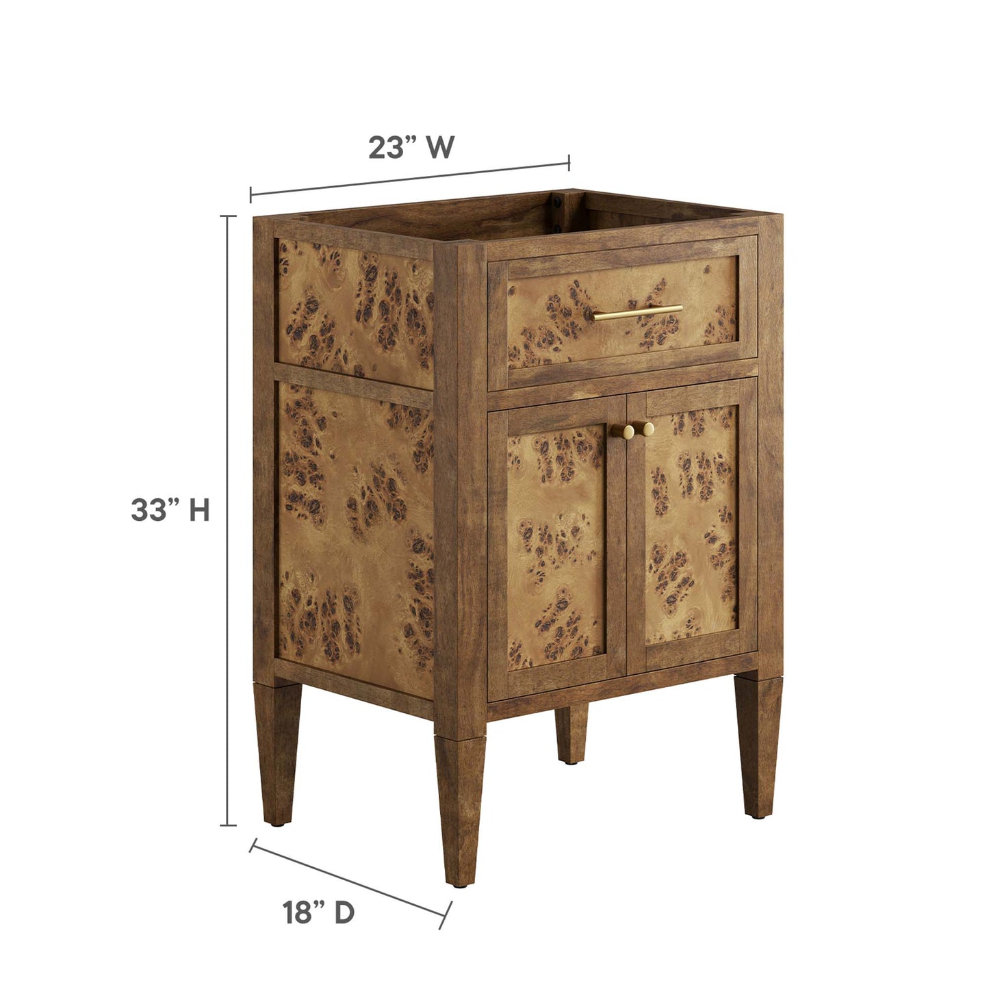 Modway - Elysian 24" Wood Bathroom Vanity Cabinet (Sink Basin Not Included) by Modway  Bathroom Vanities Brown - EEI-6137-BRN