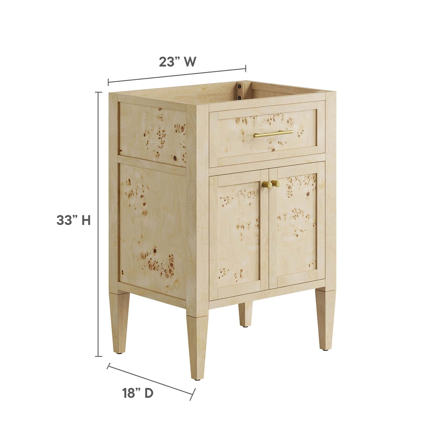 Modway - Elysian 24" Wood Bathroom Vanity Cabinet (Sink Basin Not Included) by Modway  Bathroom Vanities Red - EEI-6137-BUR