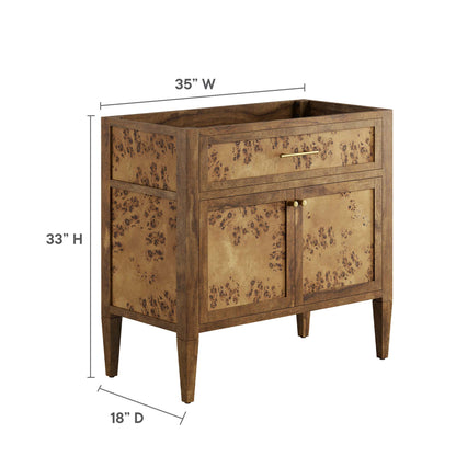 Modway - Elysian 36" Wood Bathroom Vanity Cabinet (Sink Basin Not Included) by Modway  Bathroom Vanities Brown - EEI-6139-BRN