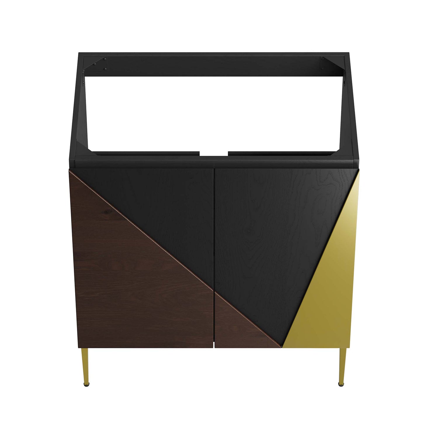 Modway Outlet Alchemist 30" Bathroom Vanity Cabinet (Sink Basin Not Included) by Modway  Bathroom Furniture Black Gold - EEI-6143-BLK-GLD