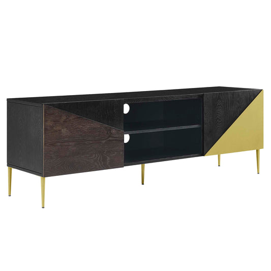 Modway Outlet Alchemist 72" TV Stand by Modway  Living Room Furniture Black Gold - EEI-6146-BLK-GLD