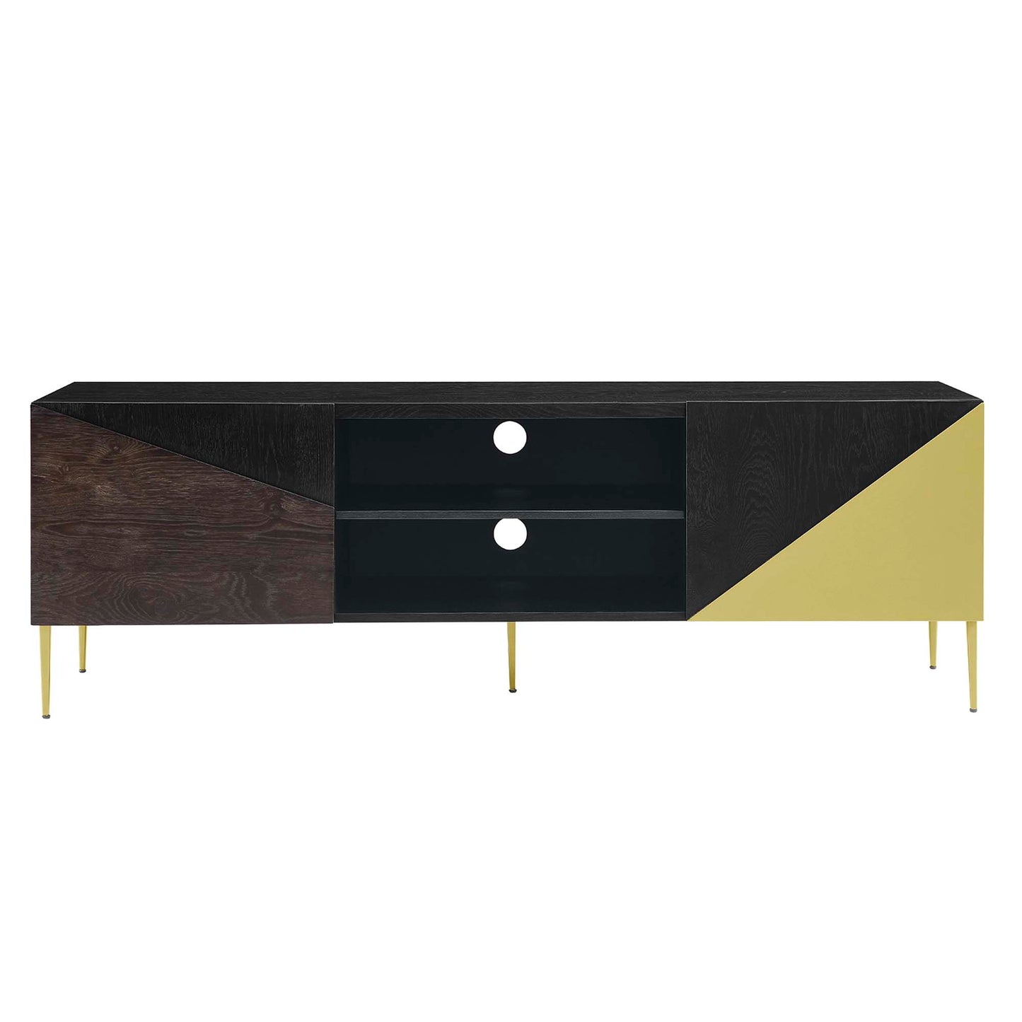 Modway Outlet Alchemist 72" TV Stand by Modway  Living Room Furniture Black Gold - EEI-6146-BLK-GLD