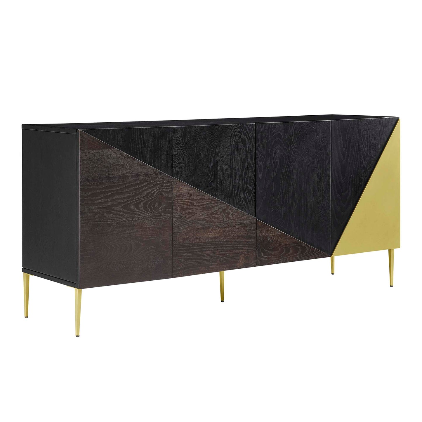 Modway Outlet Alchemist Storage Cabinet Sideboard by Modway  Living Room Furniture Black Gold - EEI-6147-BLK-GLD