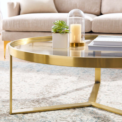 Modway Outlet Relay Coffee Table by Modway  Living Room Furniture Gold - EEI-6153-GLD