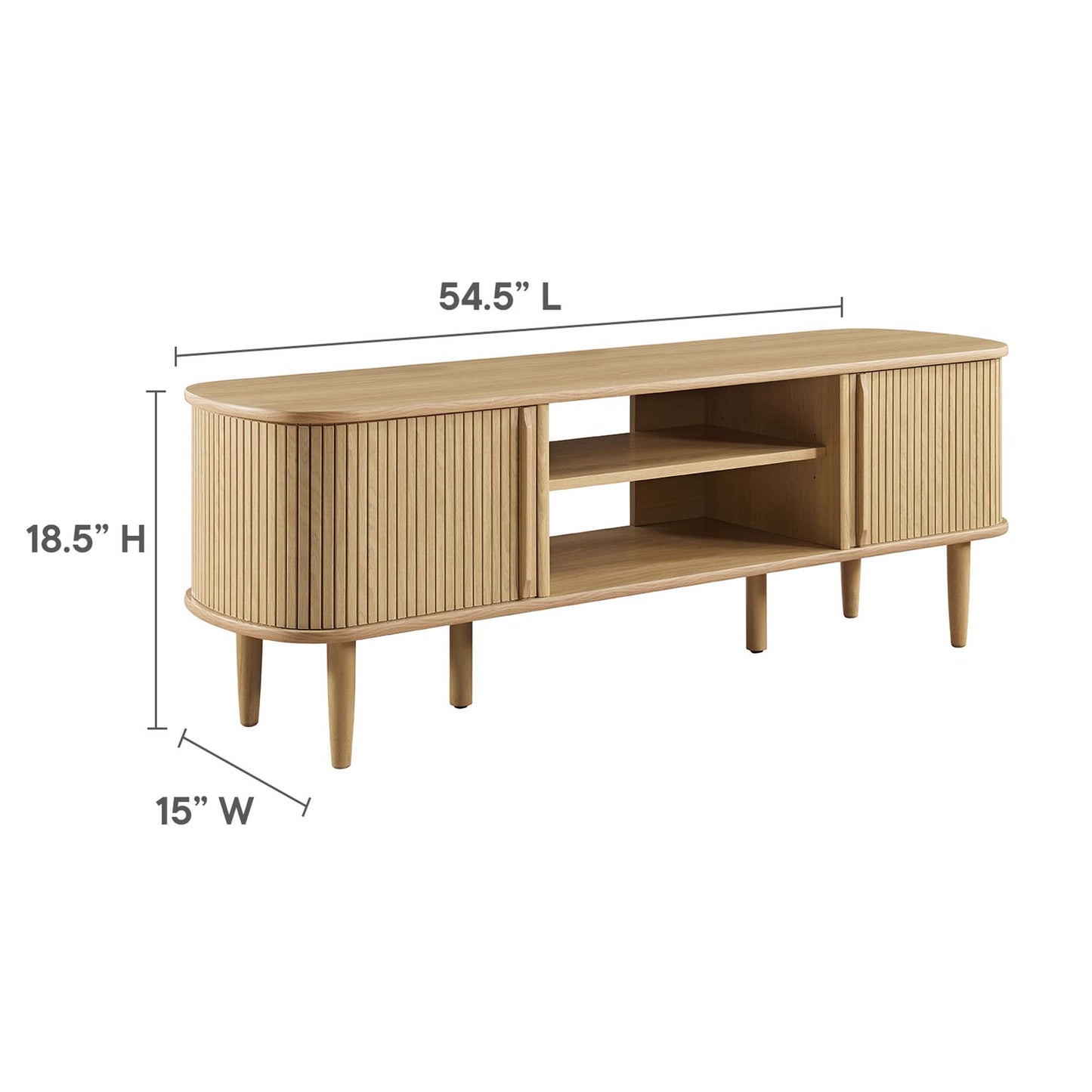 Modway - Contour 55" TV Stand by Modway  Living Room Decor Brown - EEI-6158-OAK