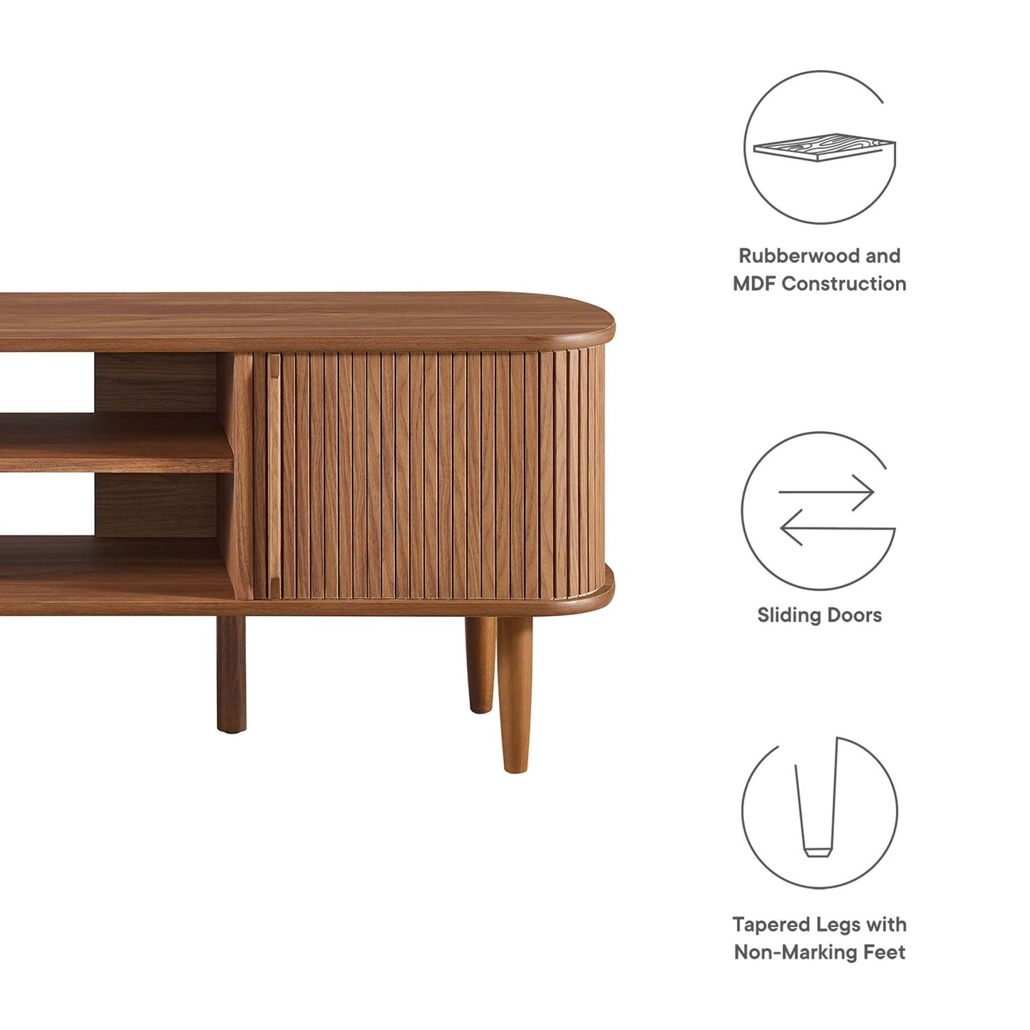 Modway - Contour 55" TV Stand by Modway  Living Room Decor Brown - EEI-6158-WAL