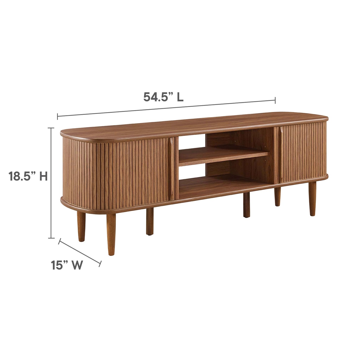 Modway - Contour 55" TV Stand by Modway  Living Room Decor Brown - EEI-6158-WAL
