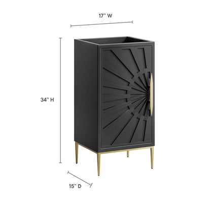 Modway - Awaken 18" Bathroom Vanity Cabinet by Modway  Bathroom Vanities Black - EEI-6159-BLK