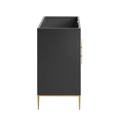 Modway - Awaken 48" Double or Single Sink Compatible (Not Included) Bathroom Vanity Cabinet by Modway  Bathroom Vanities Black - EEI-6163-BLK