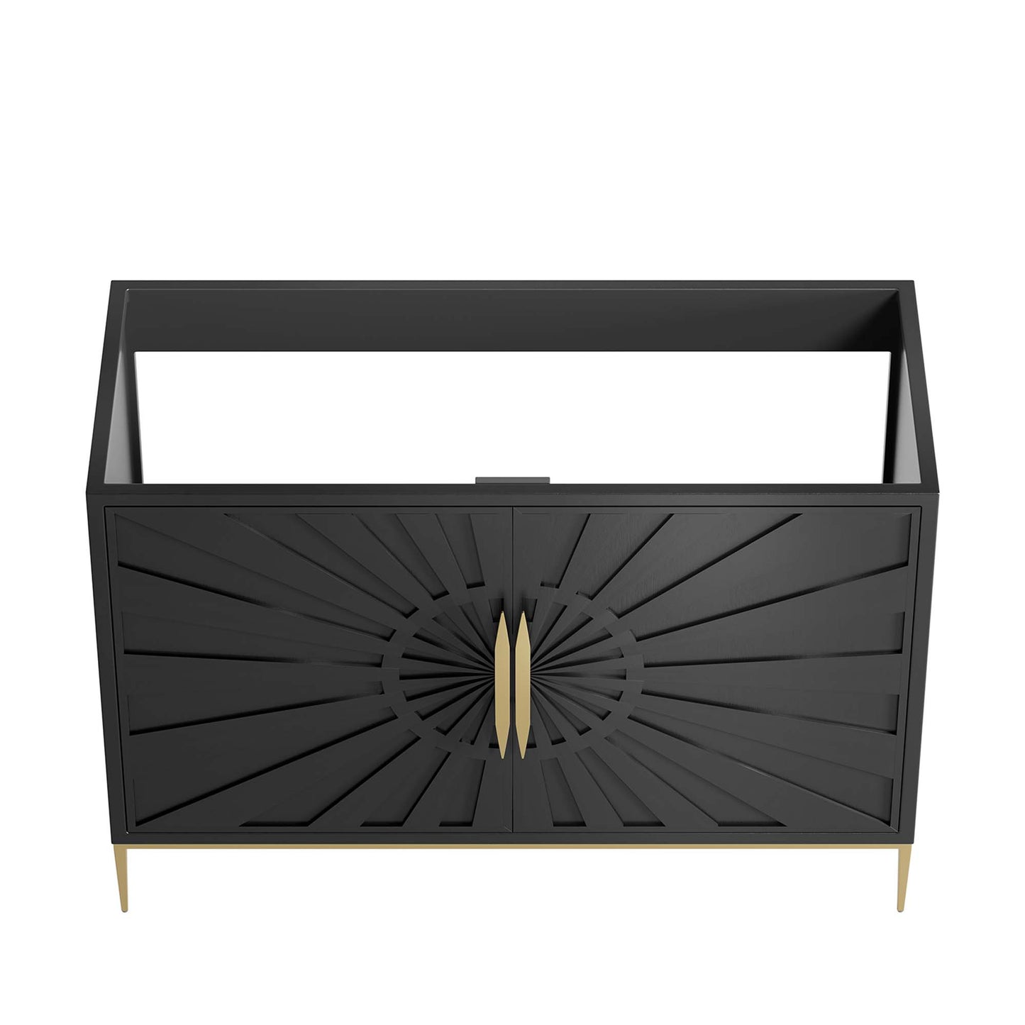 Modway - Awaken 48" Double or Single Sink Compatible (Not Included) Bathroom Vanity Cabinet by Modway  Bathroom Vanities Black - EEI-6163-BLK