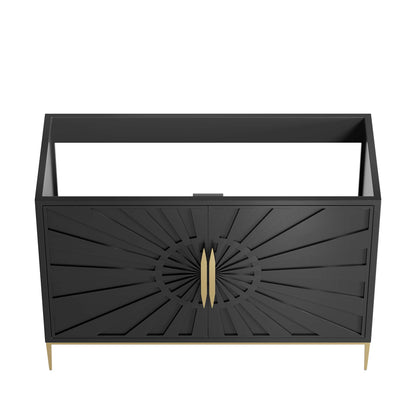 Modway - Awaken 48" Double or Single Sink Compatible (Not Included) Bathroom Vanity Cabinet by Modway  Bathroom Vanities Black - EEI-6163-BLK