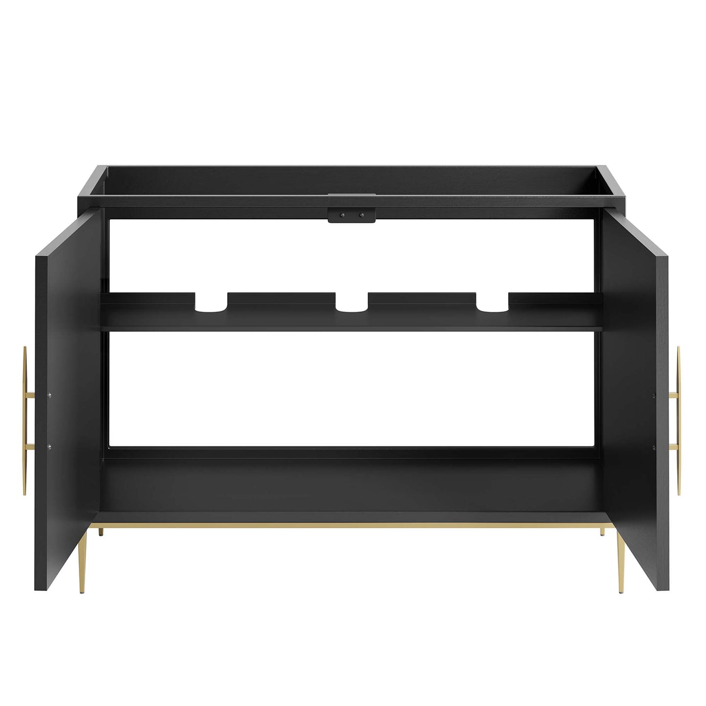 Modway - Awaken 48" Double or Single Sink Compatible (Not Included) Bathroom Vanity Cabinet by Modway  Bathroom Vanities Black - EEI-6163-BLK